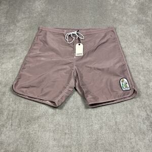 NEW Katin Kanvas Board Shorts Mens Size 40 Brown 8" Inseam Swim Surf Beach USA